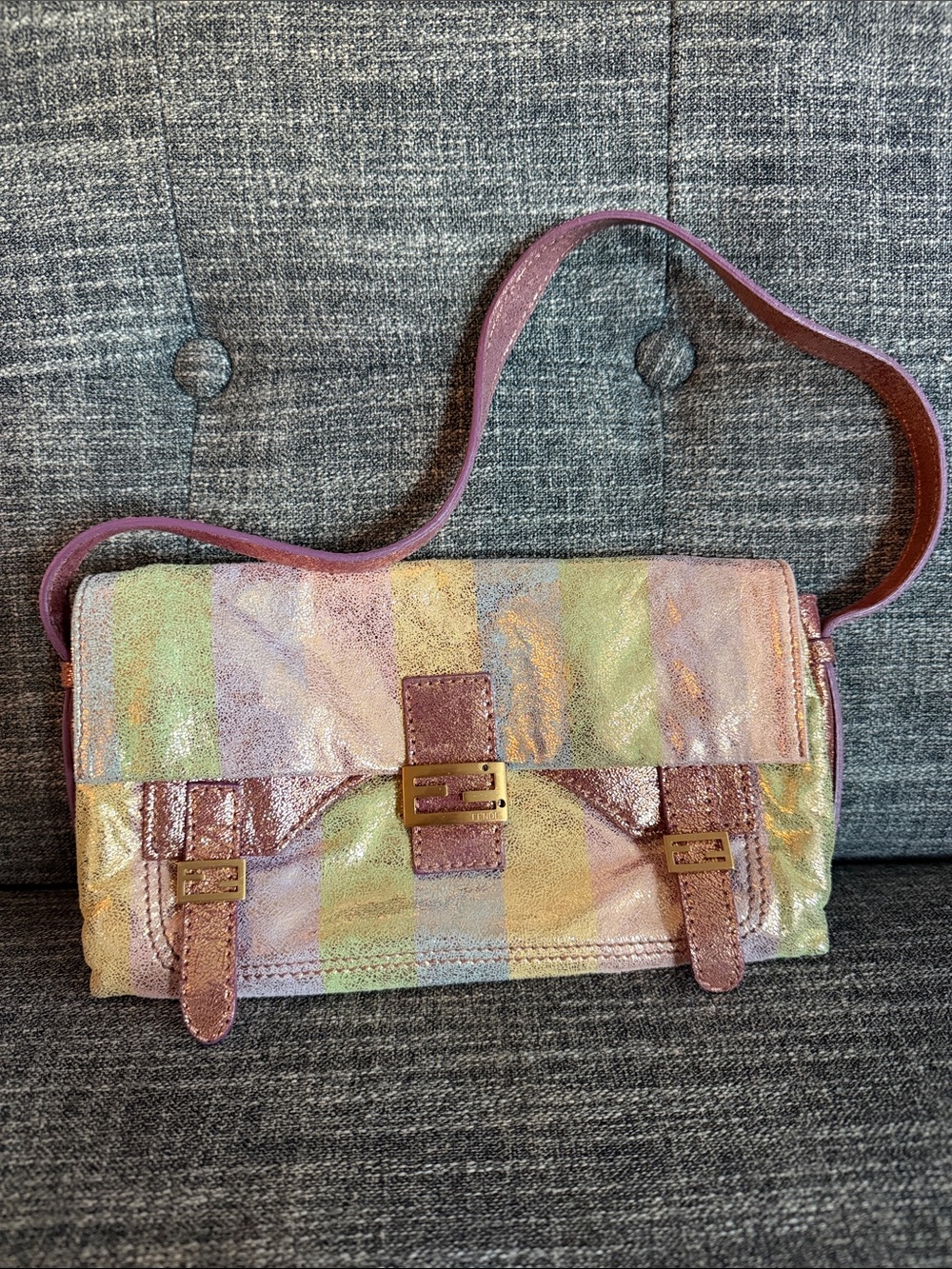 Pastel Iridescent Shoulder Bag - Multicolor